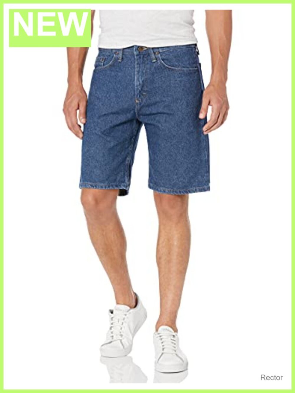 Men's Classic Relaxed Fit 5-Pocket Jean Shorts 10" Inseam Denim